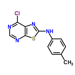 (7-氯噻唑并[5,4-d]嘧啶-2-基)-对甲苯-胺结构式_871266-80-7结构式