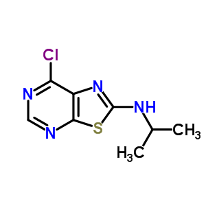 (7-氯噻唑并[5,4-d]嘧啶-2-基)异丙胺结构式_871266-86-3结构式