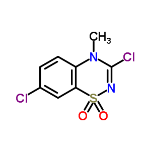 3,7-Dichloro-4-methyl-4h-1,2,4-benzothiadiazine 1,1-dioxideStructure,872536-92-0Structure 3,7-Dichloro-4-methyl-4h-1,2,4-benzothiadiazine 1,1-dioxide Structure,872536-92-0Structure