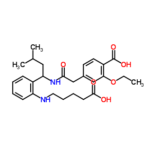 2-去哌啶基-2-(5-羧基戊胺)瑞格列奈结构式_874908-12-0结构式