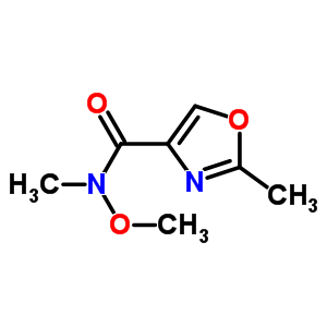 2-甲基噁唑-4-羧酸 N-甲氧基-N-甲酰胺结构式_875553-59-6结构式