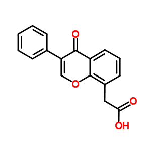 2-(4-氧代-3-苯基-4H-色烯-8-基)乙酸结构式_87627-17-6结构式