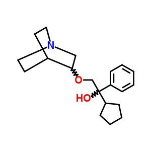 3-(2-苯基-2-环戊基-2-羟基乙氧基)奎宁环结构式_87827-02-9结构式