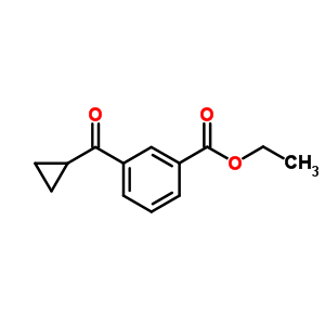 3-羰基乙氧基苯基环丙基酮结构式_878745-20-1结构式