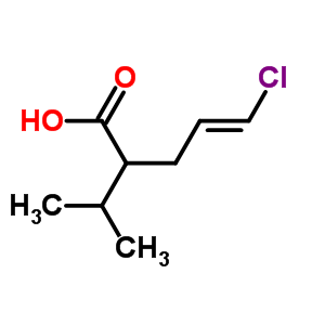 (E)-5-氯-2-异丙基-4-戊烯酸结构式_87953-16-0结构式
