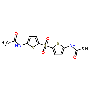 N-[5-(5-乙酰氨基噻吩-2-基)磺酰基噻吩-2-基]乙酰胺结构式_88202-75-9结构式