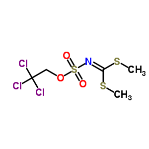 S,S-二甲基 N-(2,2,2-三氯乙氧基磺酰基)甲酰亚胺连二硫酸酯结构式_882739-46-0结构式 S,S-二甲基 N-(2,2,2-三氯乙氧基磺酰基)甲酰亚胺连二硫酸酯结构式_882739-46-0结构式