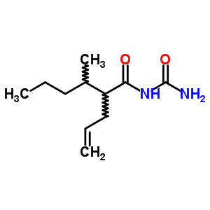 N-(氨基羰基)-3-甲基-2-(2-丙烯-1-基)-己酰胺结构式_88374-61-2结构式