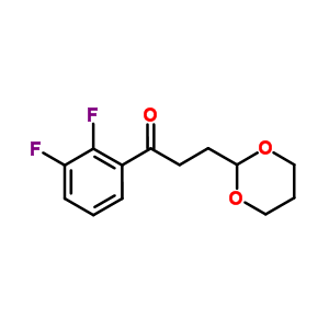 2,3-二氟-3-(1,3-二噁烷-2-基)苯丙酮结构式_884504-24-9结构式