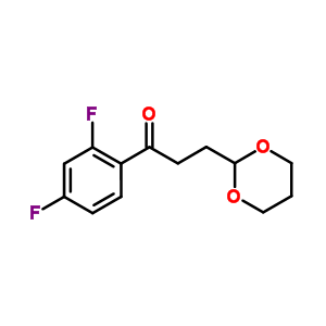 2,4-二氟-3-(1,3-二噁烷-2-基)苯丙酮结构式_884504-25-0结构式