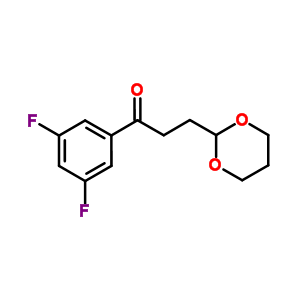 3,5-二氟-3-(1,3-二噁烷-2-基)苯丙酮结构式_884504-29-4结构式