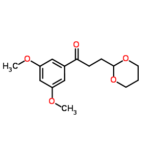 3,5-二甲氧基-3-(1,3-二噁烷-2-基)-苯丙酮结构式_884504-44-3结构式