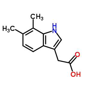 (7ci)-6,7-二甲基-吲哚-3-乙酸结构式_88611-92-1结构式