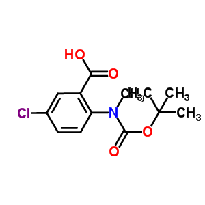 2-(叔丁氧基羰基-甲基-氨基)-5-氯-苯甲酸结构式_886362-04-5结构式