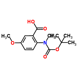 N-Boc-N-甲基-5-甲氧基邻氨基苯甲酸结构式_886362-08-9结构式