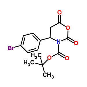 4-(4-溴-苯基)-2,6-二氧代-[1,3]噁嗪烷-3-羧酸叔丁酯结构式_886362-54-5结构式