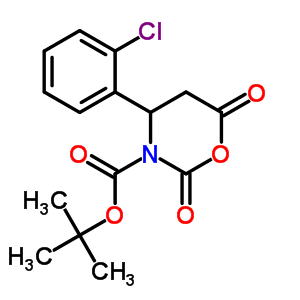 N-Boc-beta-丙氨酸-beta-2-氯苯基-N-羧酐结构式_886362-57-8结构式