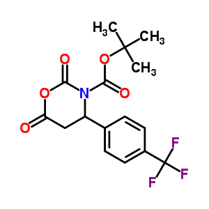 2,6-二氧代-4-(4-三氟甲基-苯基)-[1,3]噁嗪烷-3-羧酸叔丁酯结构式_886362-59-0结构式
