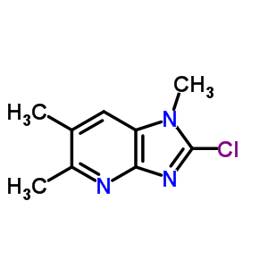 2-氯-1,5,6-三甲基咪唑并 [4,5-b] 吡啶结构式_887354-13-4结构式