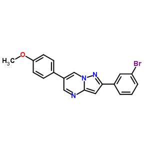 2-(3-溴苯基)-6-(4-甲氧基苯基)-吡唑并[1,5-a]嘧啶结构式_893613-45-1结构式