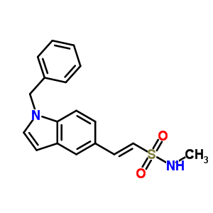 (1E)-n-甲基-2-[1-(苯基甲基)-1H-吲哚-5-基]乙烯磺酰胺结构式_894351-84-9结构式