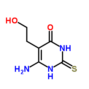6-氨基-2,3-二氢-5-(2-羟基乙基)-2-硫氧代-4(1H)-嘧啶酮结构式_89598-68-5结构式 6-氨基-2,3-二氢-5-(2-羟基乙基)-2-硫氧代-4(1H)-嘧啶酮结构式_89598-68-5结构式