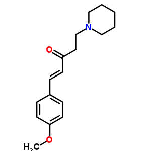 1-(P-甲氧基苯基)-5-哌啶-1-戊烯-3-酮盐酸盐结构式_896-22-0结构式