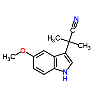 5-甲氧基-a,a-二甲基-1H-吲哚-3-乙腈结构式_896101-81-8结构式