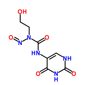 3-(2,4-二氧代-1H-嘧啶-5-基)-1-(2-羟基乙基)-1-亚硝基-脲结构式_89854-43-3结构式