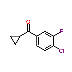  3-氟-4-氯-苯基环丙基甲基酮结构式_898790-06-2结构式