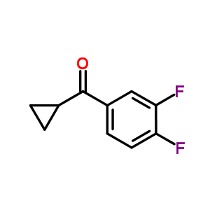 3,4-二氟苯基环丙基甲基酮结构式_898790-32-4结构式