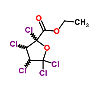 (7CI)-2,3,4,5,5-五氯四氢-2-甲酸乙酯结构式_89975-49-5结构式