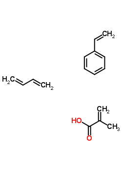 2-甲基-2-丙烯酸与 1,3-丁二烯和苯乙烯共聚物结构式_9010-93-9结构式