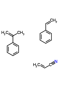 2-丙烯腈和苯乙烯和 (1-甲基乙烯基)苯共聚物结构式_9010-96-2结构式