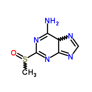 2-(甲基亚磺酰基)-9H-嘌呤-6-胺结构式_90196-02-4结构式