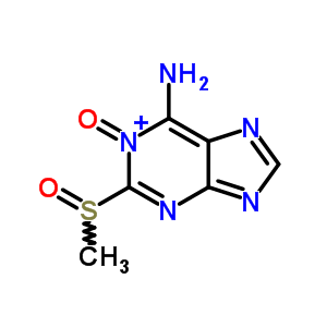 2-甲基亚磺酰基-1-氧代-嘌呤-6-胺结构式_90196-06-8结构式