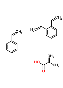 2-甲基-2-丙烯酸与二乙烯基苯和乙烯基苯的聚合物结构式_9020-13-7结构式