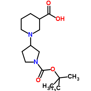 1-(1-叔丁氧基羰基-吡咯烷-3-基)-哌啶-3-羧酸结构式_903094-72-4结构式