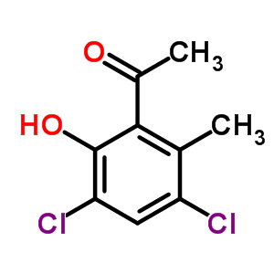 1-(3,5-二氯-2-羟基-6-甲基苯基)-乙酮结构式_90348-61-1结构式