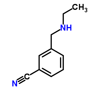 3-((乙基氨基)甲基)苯甲腈结构式_90389-97-2结构式