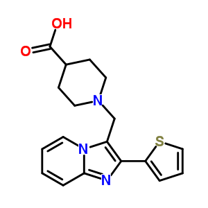 1-(2-噻吩-2-咪唑并[1,2-a]吡啶-3-甲基)-哌啶-4-羧酸结构式_904817-36-3结构式