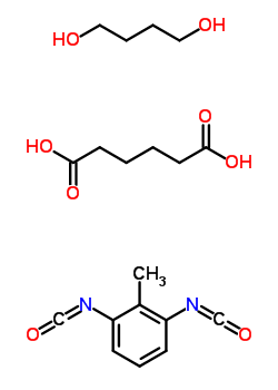 己二酸与丁二醇和甲苯二异氰酸酯的聚合物结构式_9068-94-4结构式