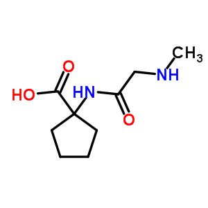 (7ci)-1-[2-(甲基氨基)乙酰氨基]-环戊烷羧酸结构式_90770-30-2结构式