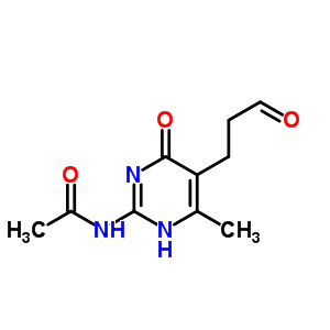 n-[1,6-二氢-4-甲基-6-氧代-5-(3-氧代丙基)-2-嘧啶]-乙酰胺结构式_90872-18-7结构式