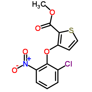 3-(2-氯-6-硝基苯氧基)-2-噻吩羧酸甲酯结构式_91041-19-9结构式
