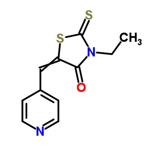 3-乙基-5-(4-吡啶亚甲基)-2-硫氧代-4-噻唑啉酮结构式_91137-88-1结构式