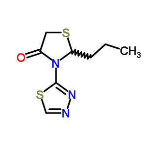 2-丙基-3-(1,3,4-噻二唑-2-基)噻唑啉-4-酮结构式_91260-01-4结构式