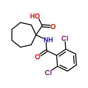 1-(2,6-二氯苯甲酰基氨基)-环庚烷羧酸结构式_912763-77-0结构式