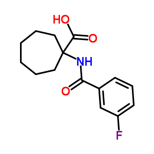 1-(3-氟-苯甲酰基氨基)-环庚烷羧酸结构式_912771-18-7结构式