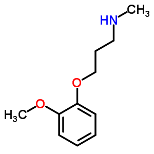 [3-(2-甲氧基-苯氧基)-丙基]-甲胺结构式_91340-38-4结构式
